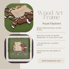 Royal Elephant - Premium Wood Art Photo Frame