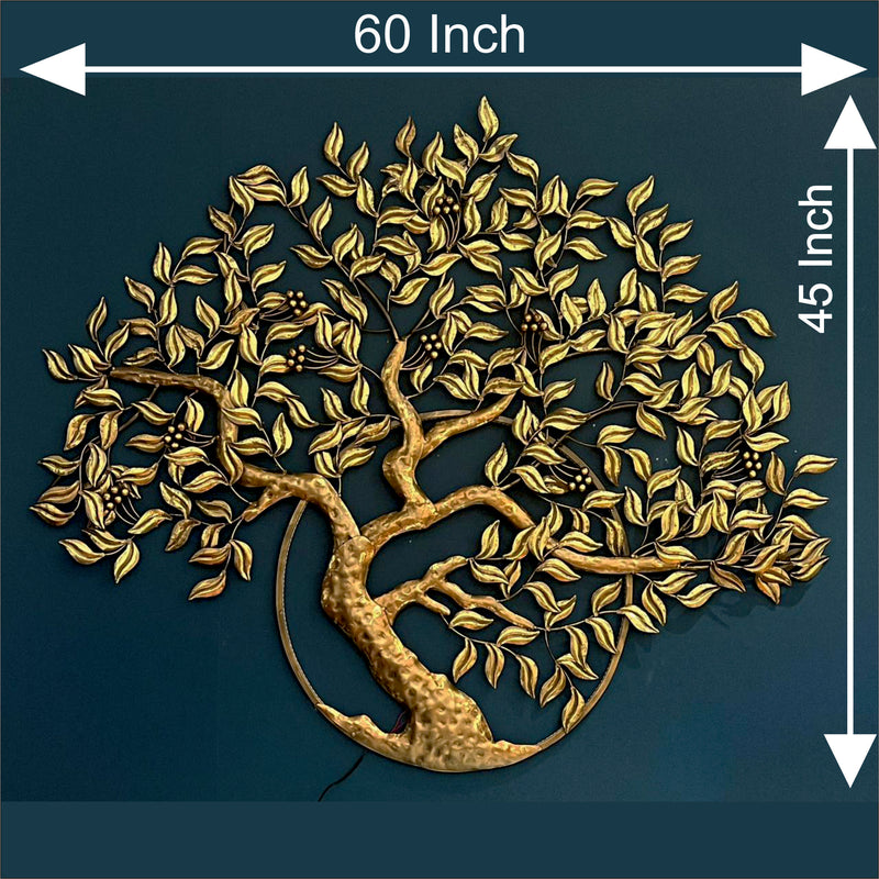 Golden Leaf - LED Metal Wooden Acrylic Wall Decor || Wall Hanging