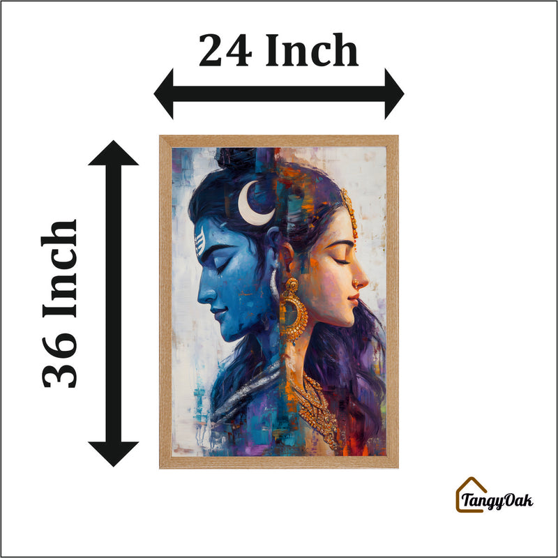Divine Union™ Shiva Parvati Premium Acrylic Frame