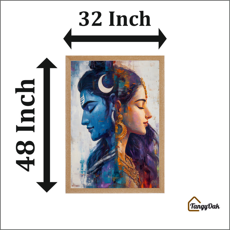 Divine Union™ Shiva Parvati Premium Acrylic Frame