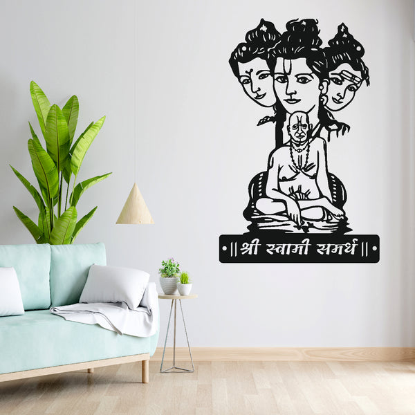 Shri Swami Samarth - Wooden Acrylic Wall Decor || Wall Hanging