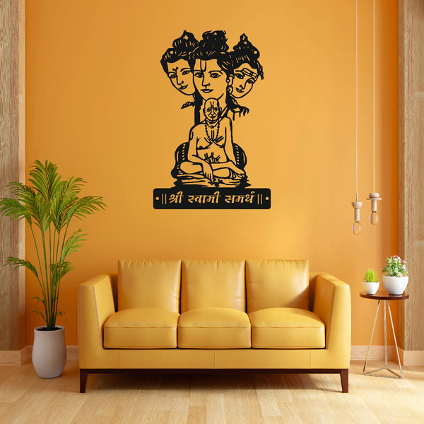 Shri Swami Samarth - Wooden Acrylic Wall Decor || Wall Hanging
