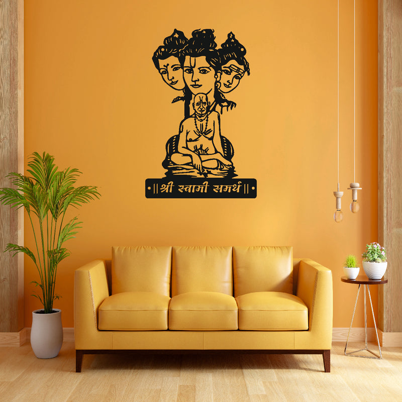Shri Swami Samarth - Wooden Acrylic Wall Decor || Wall Hanging