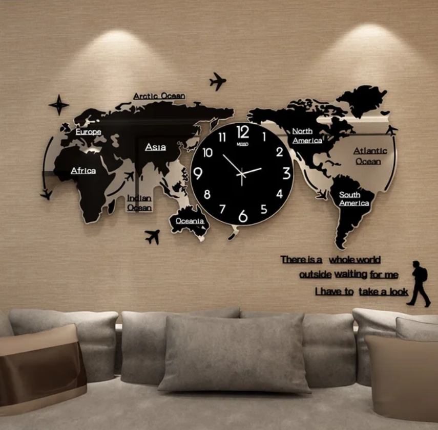 Map - Wall Clock