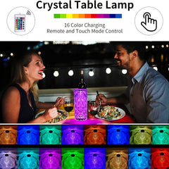 Crystal Diamond Textured Changing Mode LED Night Light - Lamp