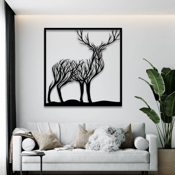 Deer Frame - Wooden Acrylic Wall Decor || Wall Hanging