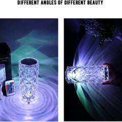 Crystal Diamond Textured Changing Mode LED Night Light - Lamp