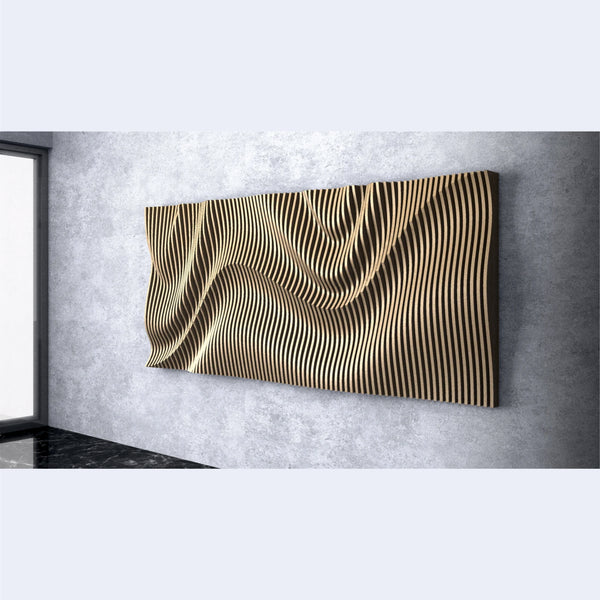 Parametric Waves - Wooden Wall Decor || Wall Hanging