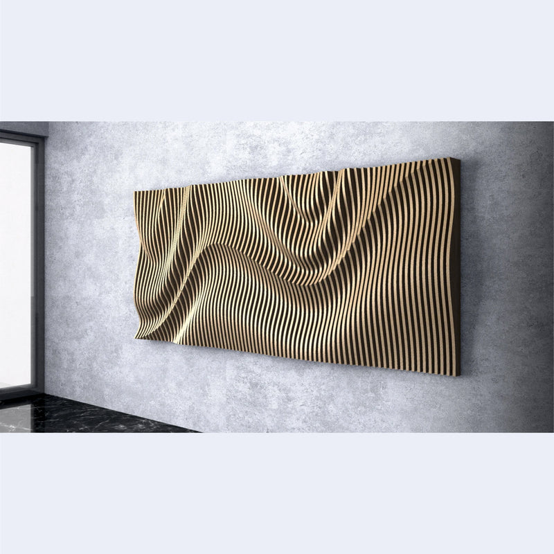Parametric Waves - Wooden Wall Decor || Wall Hanging