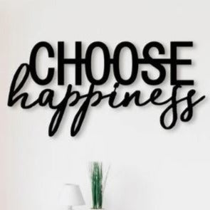 Choose Happiness - Wooden Acrylic Wall Decor || Wall Hanging