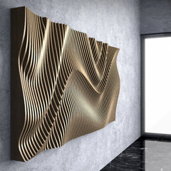 Parametric Waves - Wooden Wall Decor || Wall Hanging