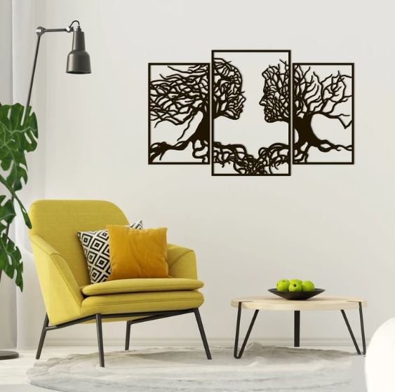 Face of Roots - Wooden Acrylic Wall Decor || Wall Hanging