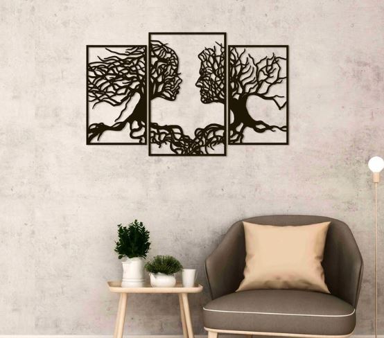 Face of Roots - Wooden Acrylic Wall Decor || Wall Hanging