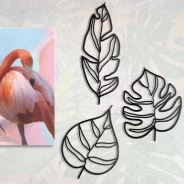 leaf petals - Wooden Acrylic Wall Decor || Wall Hanging