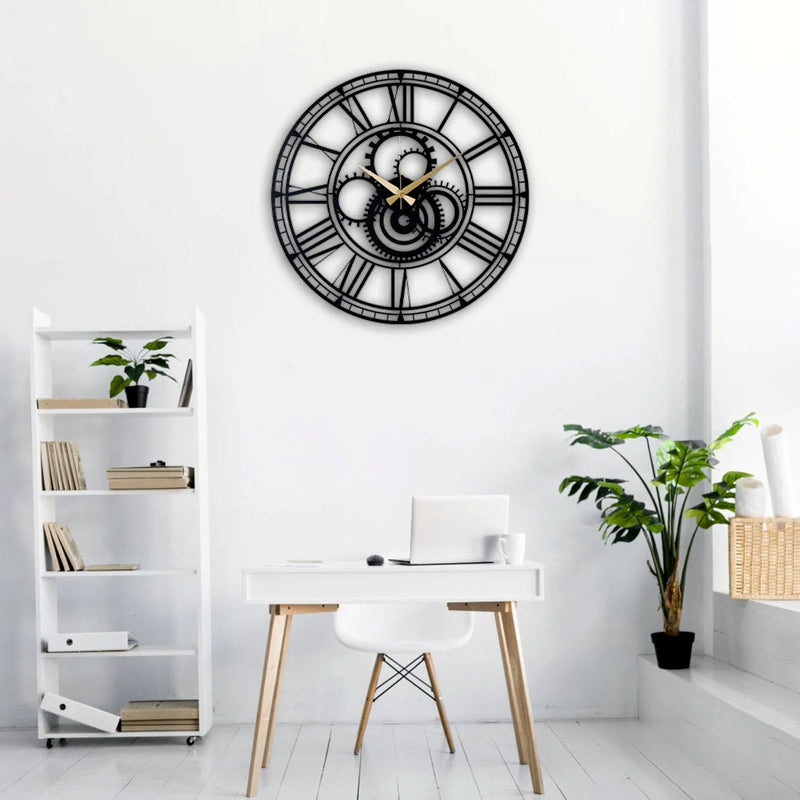 Black Gear - Wall Clock