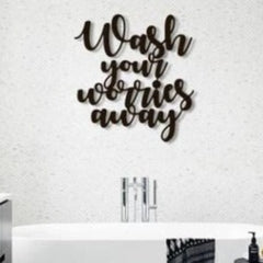 Wash Worries - Wooden Acrylic Wall Decor || Wall Hanging