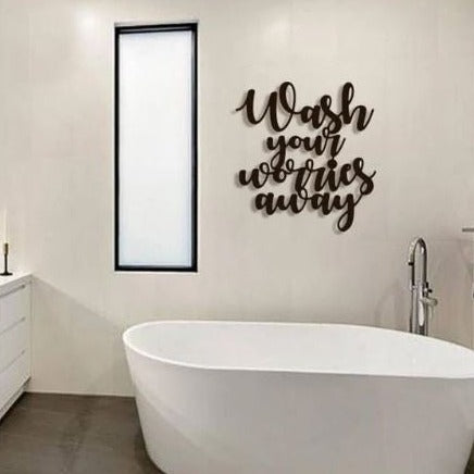 Wash Worries - Wooden Acrylic Wall Decor || Wall Hanging