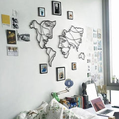 Map Faces - Wooden Acrylic Wall Decor || Wall Hanging