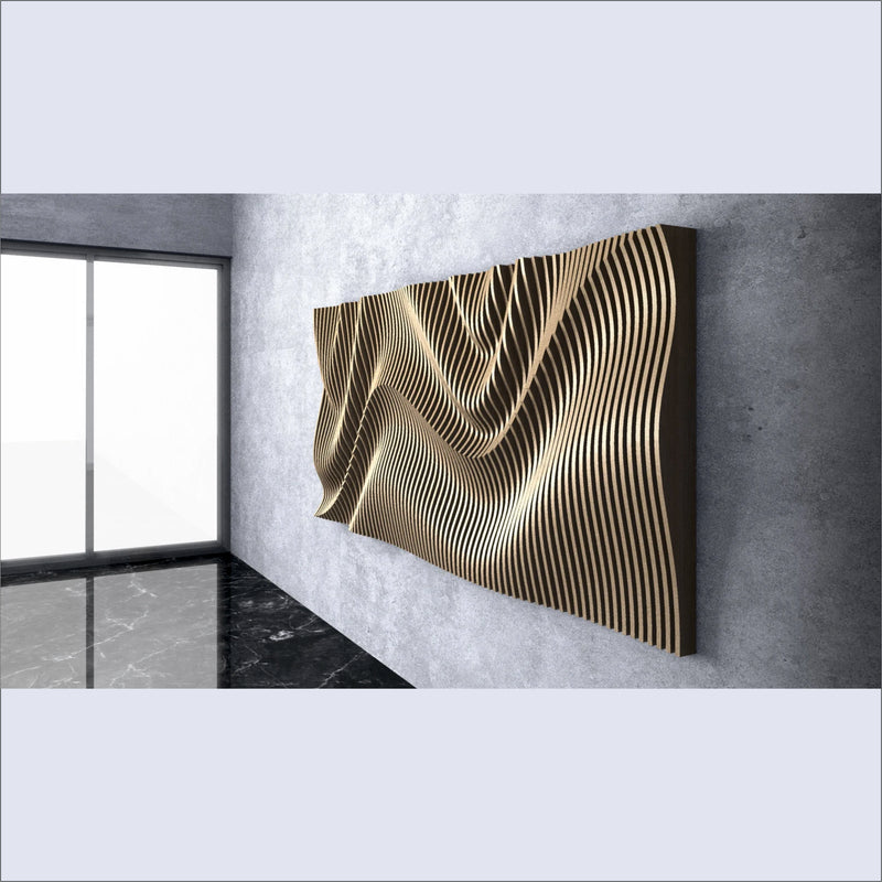 Parametric Waves - Wooden Wall Decor || Wall Hanging