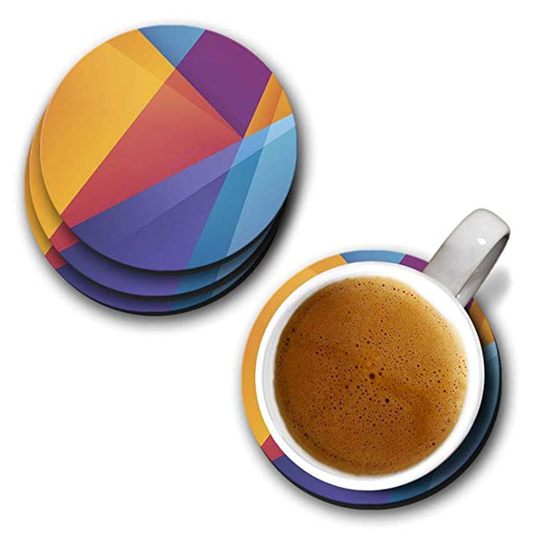 Colorful Pattern Print - Coasters (Set of 4 Coasters)