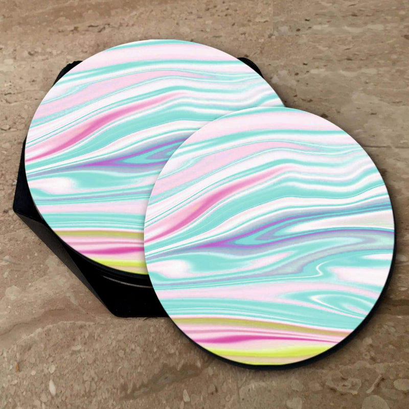 Colorful Marble Print - Coasters (Set of 4 Coasters)