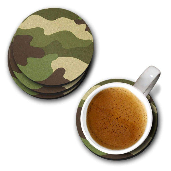 Cool Army Print - Coasters (Set of 4 Coasters)