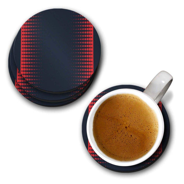 Red & Blue Pattern - Coasters (Set of 4 Coasters)