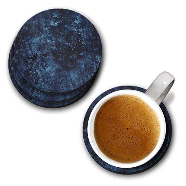 Bluish Black Print - Coasters (Set of 4 Coasters)