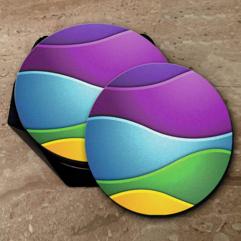 Colors Print - Coasters (Set of 4 Coasters)