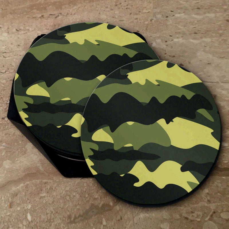 Camouflage Print - Coasters (Set of 4 Coasters)