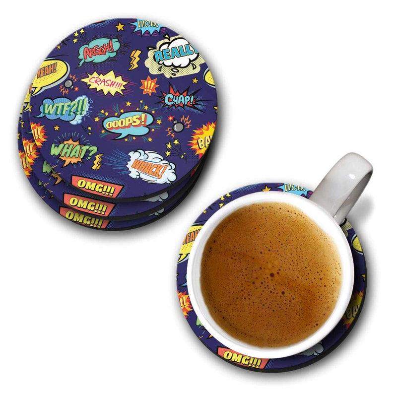 Comic Print - Coasters (Set of 4 Coasters)