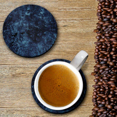 Bluish Black Print - Coasters (Set of 4 Coasters)