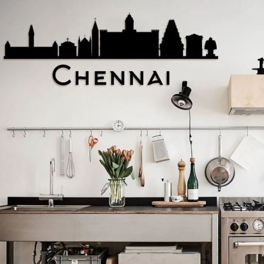 A City - Wooden Acrylic Wall Decor || Wall Hanging