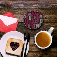 Alphabet Pattern - Coasters (Set of 4 Coasters)