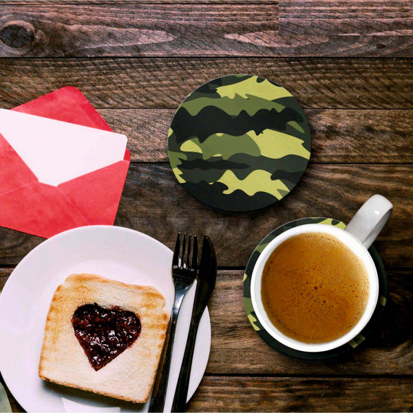 Camouflage Print - Coasters (Set of 4 Coasters)