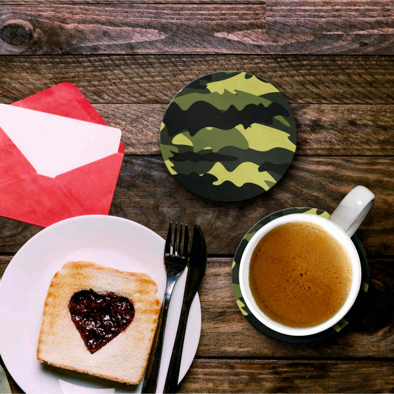 Camouflage Print - Coasters (Set of 4 Coasters)