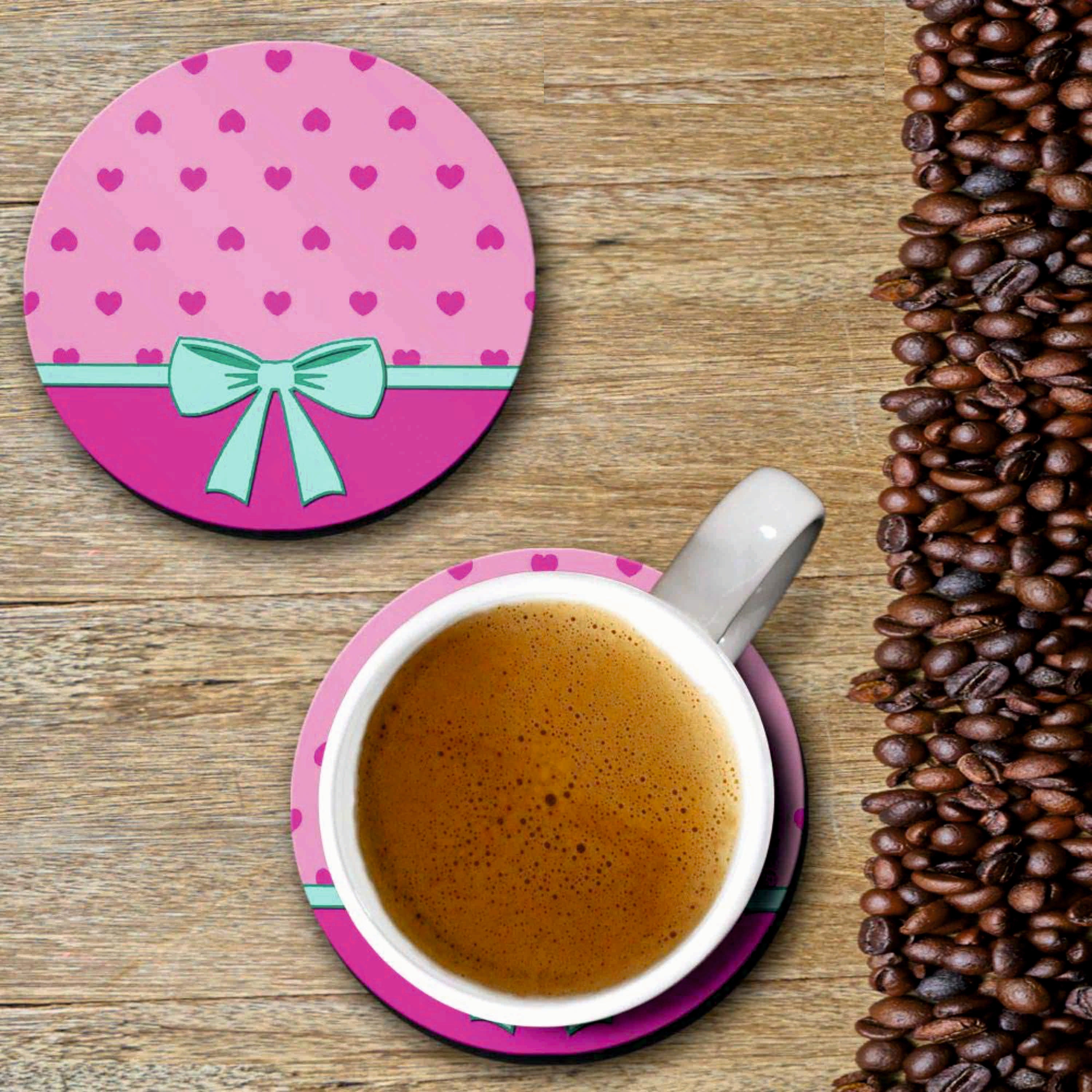 Kitty Print - Coasters (Set of 4 Coasters)