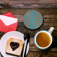 Checks Print - Coasters (Set of 4 Coasters)