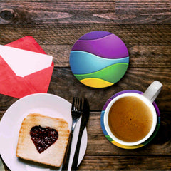 Colors Print - Coasters (Set of 4 Coasters)