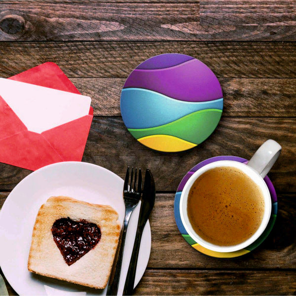Colors Print - Coasters (Set of 4 Coasters)