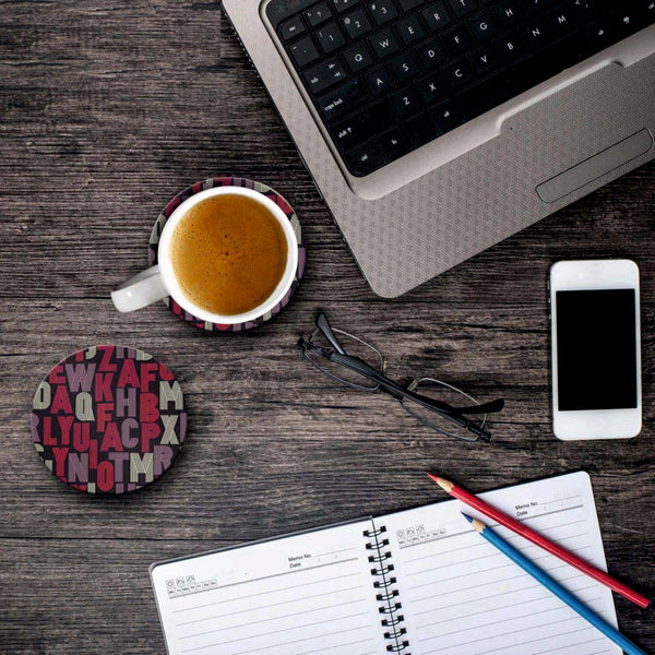 Alphabet Pattern - Coasters (Set of 4 Coasters)