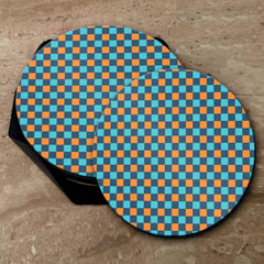 Checks Print - Coasters (Set of 4 Coasters)