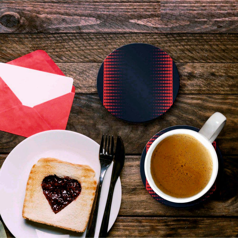 Red & Blue Pattern - Coasters (Set of 4 Coasters)