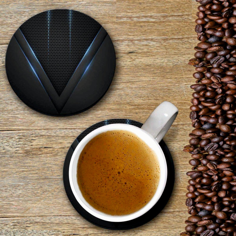Blue Honeycomb Print - Coasters (Set of 4 Coasters)