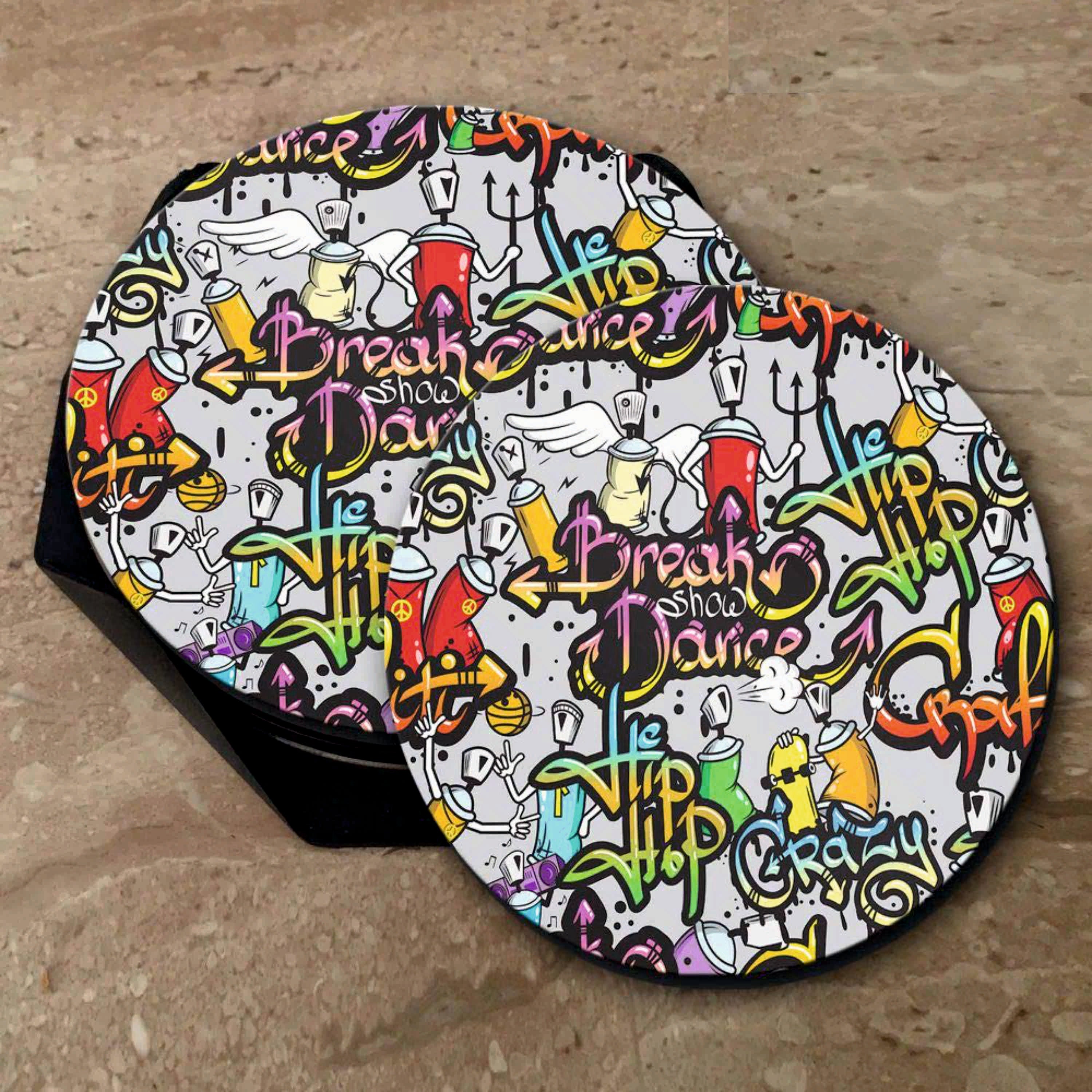 Grafitti Pattern - Coasters (Set of 4 Coasters)