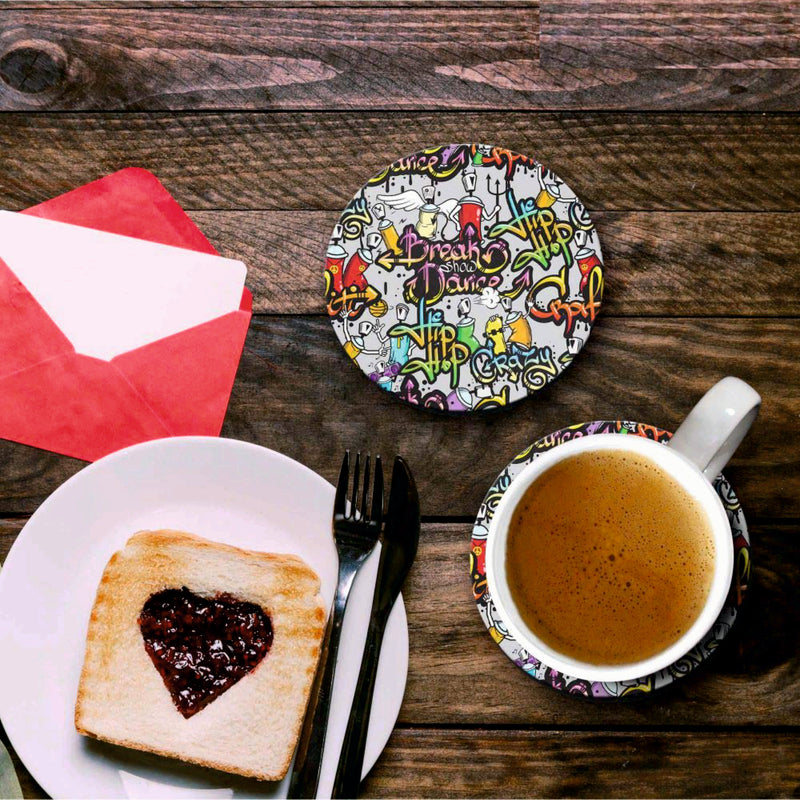 Grafitti Pattern - Coasters (Set of 4 Coasters)