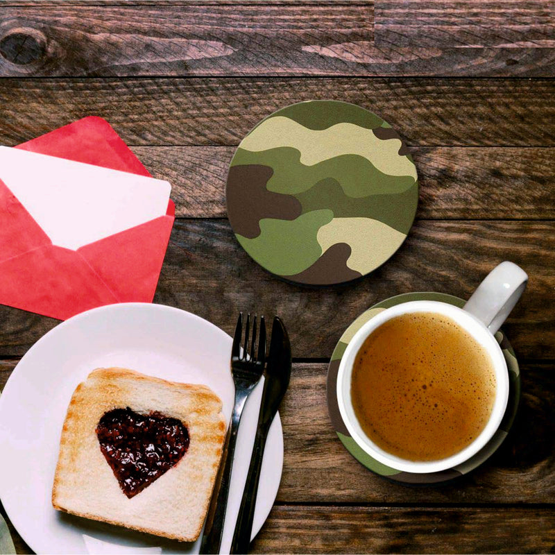 Cool Army Print - Coasters (Set of 4 Coasters)