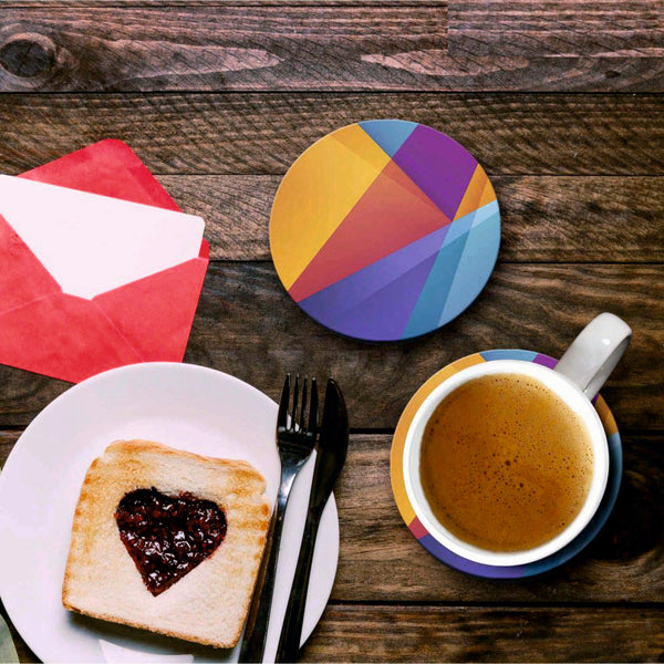 Colorful Pattern Print - Coasters (Set of 4 Coasters)