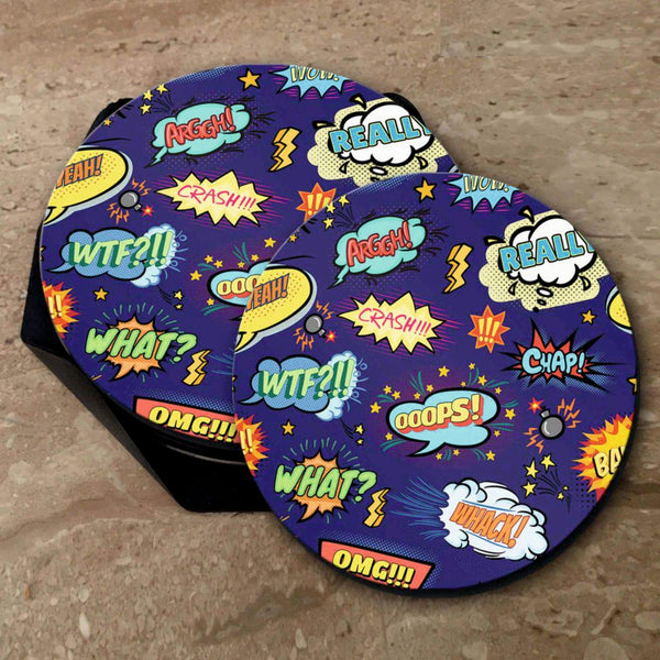 Comic Print - Coasters (Set of 4 Coasters)