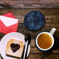 Bluish Black Print - Coasters (Set of 4 Coasters)
